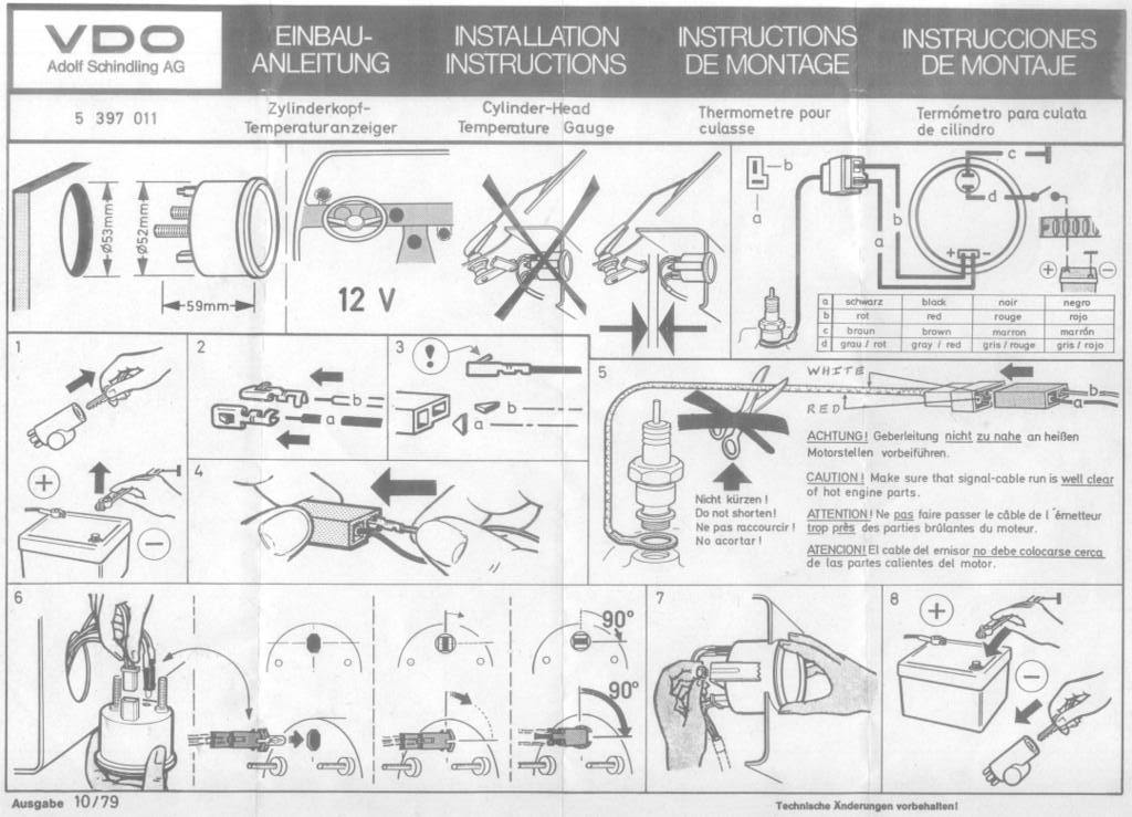 vdo water temp gauge wiring diagram vdo free engine image for user manual download VDO Tachometer